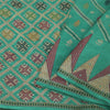 Sanskriti Vintage Indian Green Sarees Pure Silk Hand Beaded Premium Sari Sustainable Fabric
