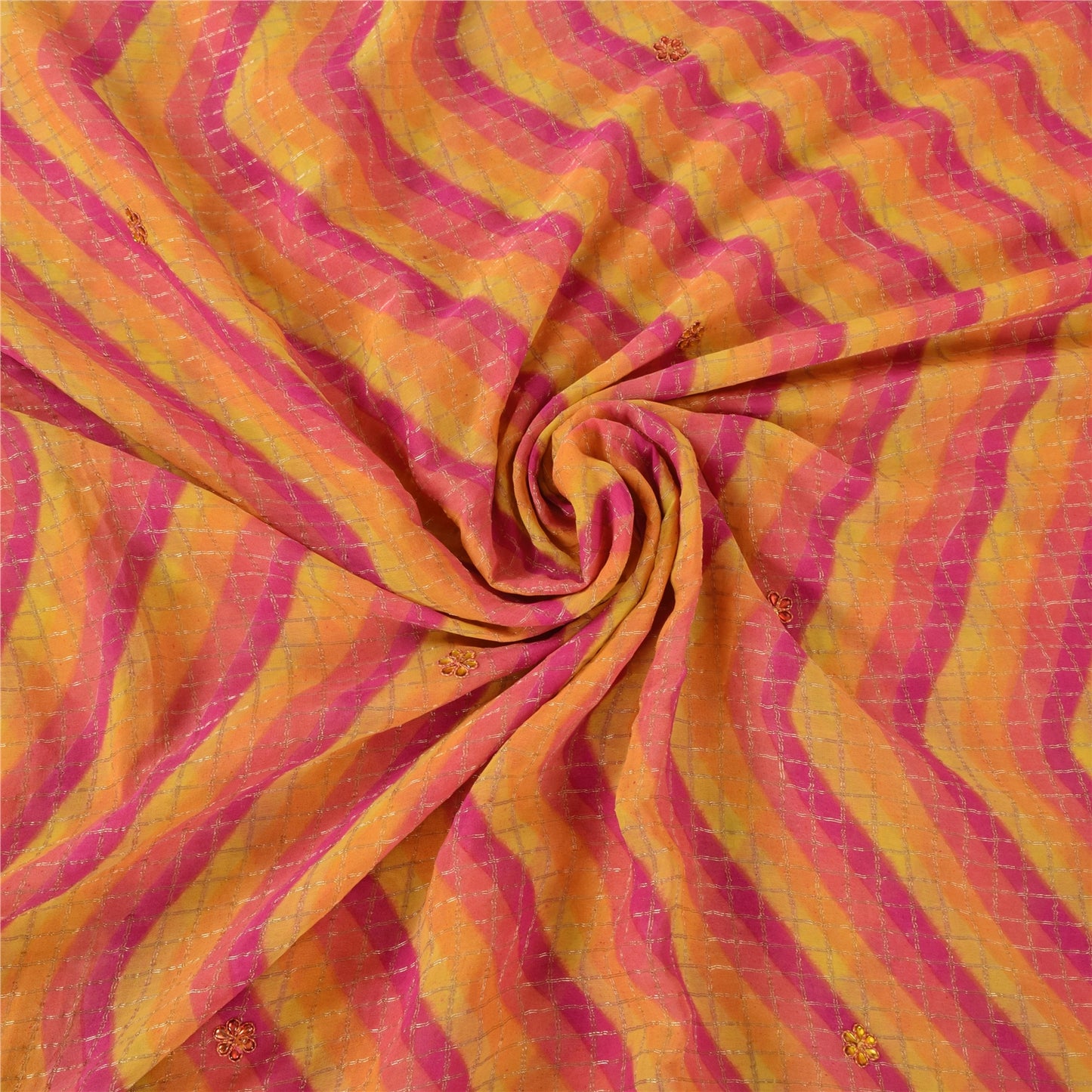 Sanskriti Vintage Indian Sarees Pure Silk Hand Beaded Premium Sari Craft Sustainable Fabric