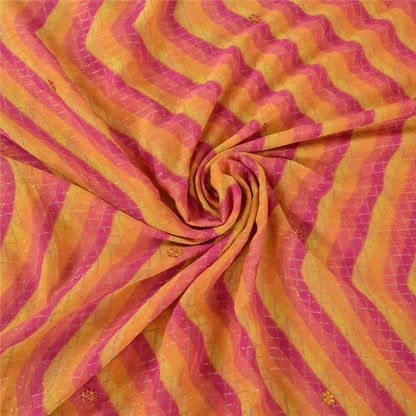 Sanskriti Vintage Indian Sarees Pure Silk Hand Beaded Premium Sari Craft Sustainable Fabric