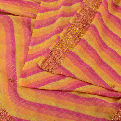Sanskriti Vintage Indian Sarees Pure Silk Hand Beaded Premium Sari Craft Sustainable Fabric