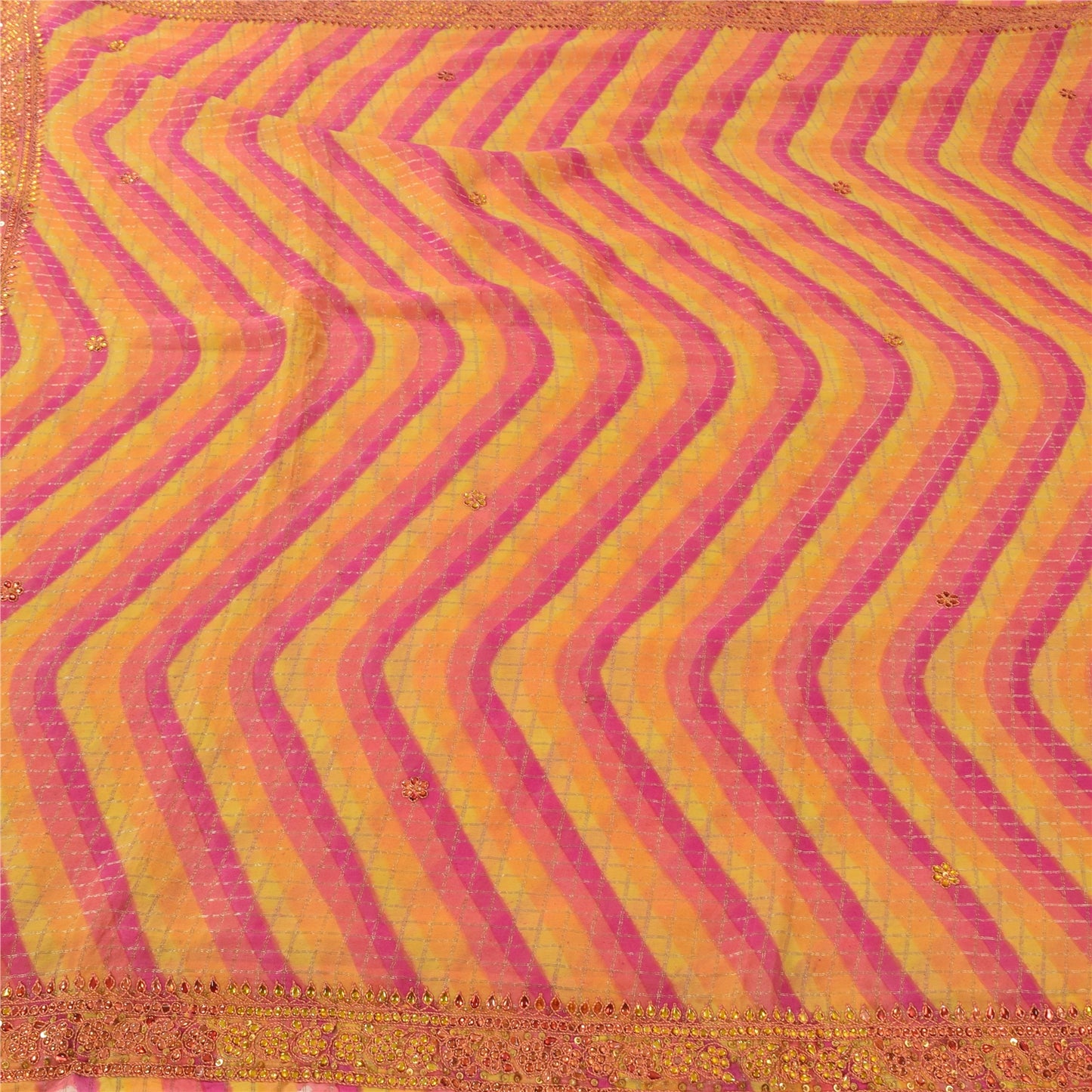 Sanskriti Vintage Indian Sarees Pure Silk Hand Beaded Premium Sari Craft Sustainable Fabric