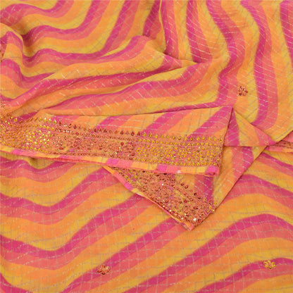 Sanskriti Vintage Indian Sarees Pure Silk Hand Beaded Premium Sari Craft Sustainable Fabric