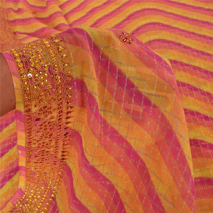Sanskriti Vintage Indian Sarees Pure Silk Hand Beaded Premium Sari Craft Sustainable Fabric