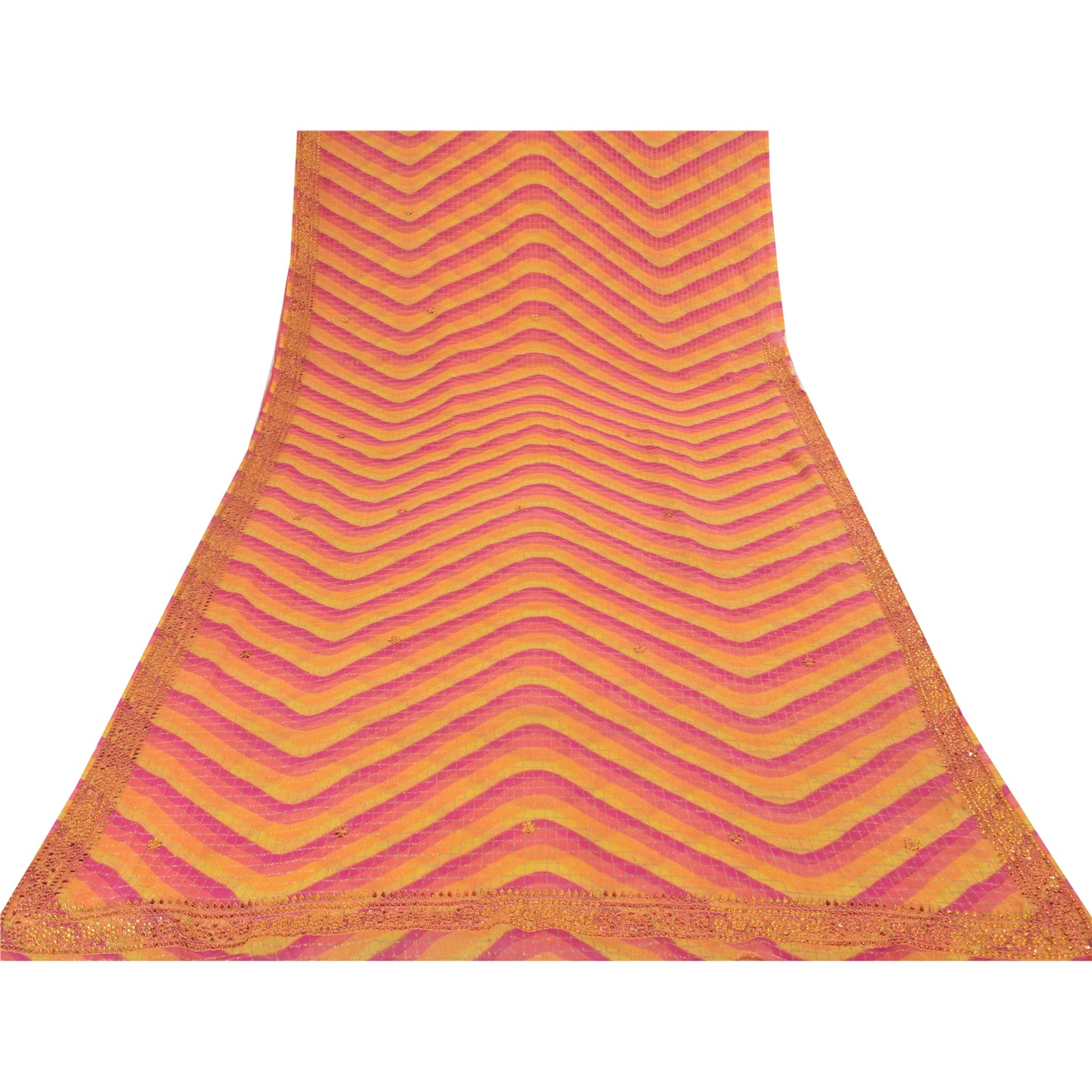 Sanskriti Vintage Indian Sarees Pure Silk Hand Beaded Premium Sari Craft Sustainable Fabric