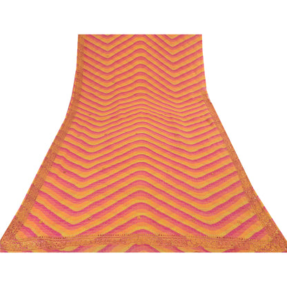 Sanskriti Vintage Indian Sarees Pure Silk Hand Beaded Premium Sari Craft Sustainable Fabric