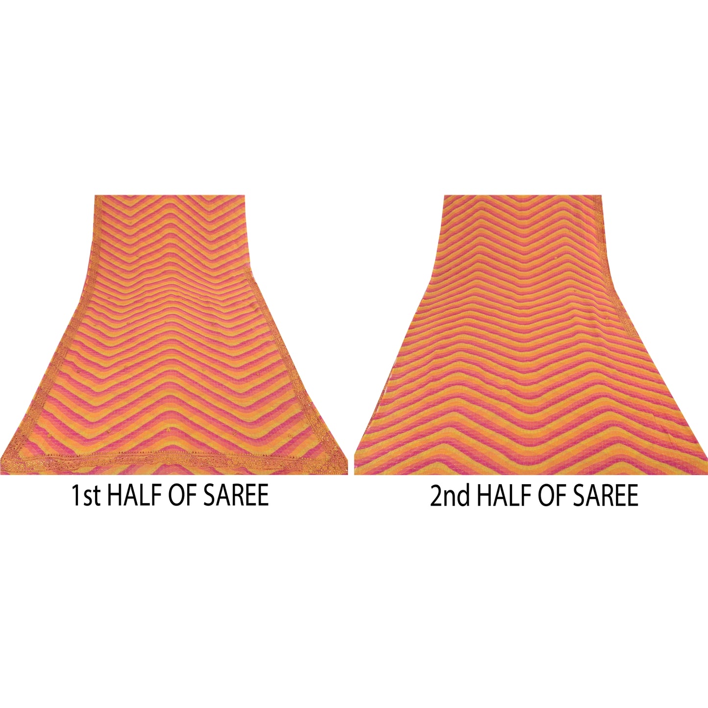 Sanskriti Vintage Indian Sarees Pure Silk Hand Beaded Premium Sari Craft Sustainable Fabric