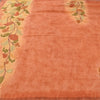 Sanskriti Vintage Peach/Yellow Sarees Pure Georgette Embroidered Sari 5yd Sustainable Fabric