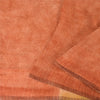 Sanskriti Vintage Peach/Yellow Sarees Pure Georgette Embroidered Sari 5yd Sustainable Fabric