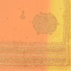 Sanskriti Vintage Sarees Orange Hand Beaded Zardozi Georgette Sari Craft Sustainable Fabric