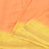Sanskriti Vintage Sarees Orange Hand Beaded Zardozi Georgette Sari Craft Sustainable Fabric
