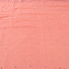 Sanskriti Vintage Sarees Peach Embroidery Pure Chiffon Silk Sari 6ydCraft Sustainable Fabric