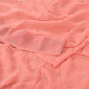 Sanskriti Vintage Sarees Peach Embroidery Pure Chiffon Silk Sari 6ydCraft Sustainable Fabric