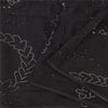 Sanskriti Vintage Black Sarees Pure Chiffon Silk Hand Beaded Sari Mukiesh Sustainable Fabric