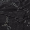 Sanskriti Vintage Black Sarees Pure Chiffon Silk Hand Beaded Sari Mukiesh Sustainable Fabric