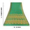 Sanskriti Vintage Indian Green Sarees Pure Silk Woven Premium Sari Craft Fabric