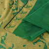 Sanskriti Vintage Indian Green Sarees Pure Silk Woven Premium Sari Craft Fabric