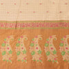 Sanskriti Vintage Golden/Ivory Sarees Pure Silk Hand Woven Sari 6yd Craft Sustainable Fabric