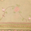 Sanskriti Vintage Indian Cream Sarees Blend Cotton Embroidered Sari Craft Sustainable Fabric