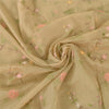Sanskriti Vintage Indian Cream Sarees Blend Cotton Embroidered Sari Craft Sustainable Fabric