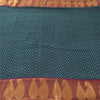Sanskriti Vintage Blue/Green Sarees Pure Georgette Printed Woven Sari 5yd Sustainable Fabric