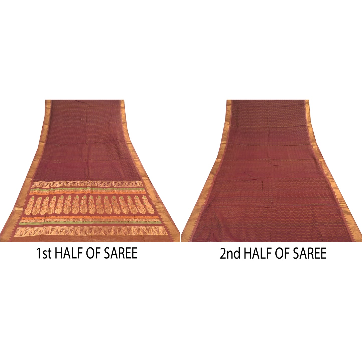 Санскритские винтажные фиолетовые сари из чистого шелка, тканые премиум-сари, 5,5+ ярдов, ремесленная экологичная ткань