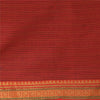 Sanskriti Vintage Red/Brown Sarees Pure Cotton Woven Premium Sari Craft Sustainable Fabric