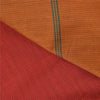 Sanskriti Vintage Red/Brown Sarees Pure Cotton Woven Premium Sari Craft Sustainable Fabric