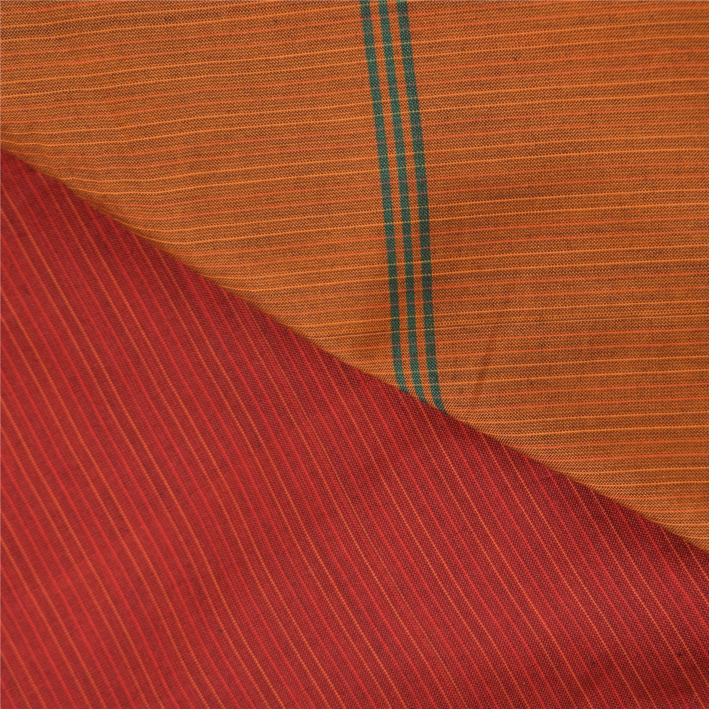 Sanskriti Vintage Red/Brown Sarees Pure Cotton Woven Premium Sari Craft Sustainable Fabric