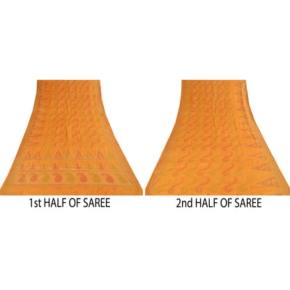 Санскритские винтажные черные сари из чистого крепированного шелка с бисером, премиальное сари из экологически чистой ткани