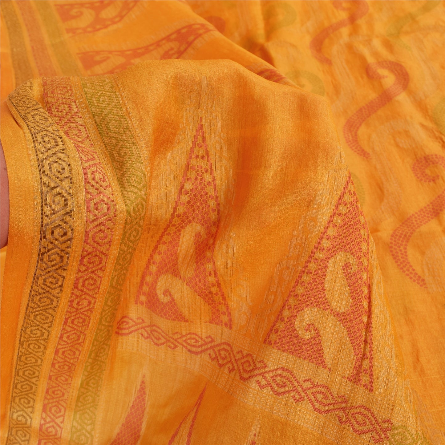 Санскритские винтажные черные сари из чистого крепированного шелка с бисером, премиальное сари из экологически чистой ткани