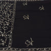 Sanskriti Vintage Black Sarees Pure Georgette Hand Beaded Gota Patti Sari Sustainable Fabric