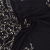 Sanskriti Vintage Black Sarees Pure Georgette Hand Beaded Gota Patti Sari Sustainable Fabric