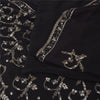 Sanskriti Vintage Black Sarees Pure Georgette Hand Beaded Gota Patti Sari Sustainable Fabric