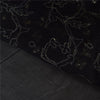 Sanskriti Vintage Black Sarees Pure Georgette Hand Beaded Gota Patti Sari Sustainable Fabric