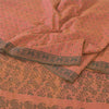 Sanskriti Vintage Indian Brown Sarees Pure Cotton Woven Ethnic Sari Craft Sustainable Fabric