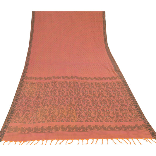 Sanskriti Vintage Indian Brown Sarees Pure Cotton Woven Ethnic Sari Craft Sustainable Fabric