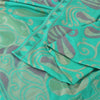 Sanskriti Vintage Indian Cyan Sarees Pure Silk Woven Ethnic Sari 5ydCraft Sustainable Fabric