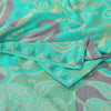 Sanskriti Vintage Indian Cyan Sarees Pure Silk Woven Ethnic Sari 5ydCraft Sustainable Fabric