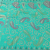 Sanskriti Vintage Indian Cyan Sarees Pure Silk Woven Ethnic Sari 5ydCraft Sustainable Fabric