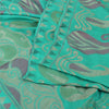 Sanskriti Vintage Indian Cyan Sarees Pure Silk Woven Ethnic Sari 5ydCraft Sustainable Fabric