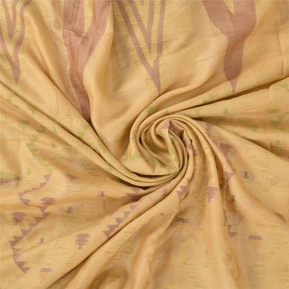 Sanskriti Vintage Indian Mustard Sarees Pure Silk Woven Ethnic Sari Craft Sustainable Fabric