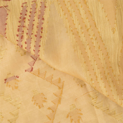 Sanskriti Vintage Indian Mustard Sarees Pure Silk Woven Ethnic Sari Craft Sustainable Fabric