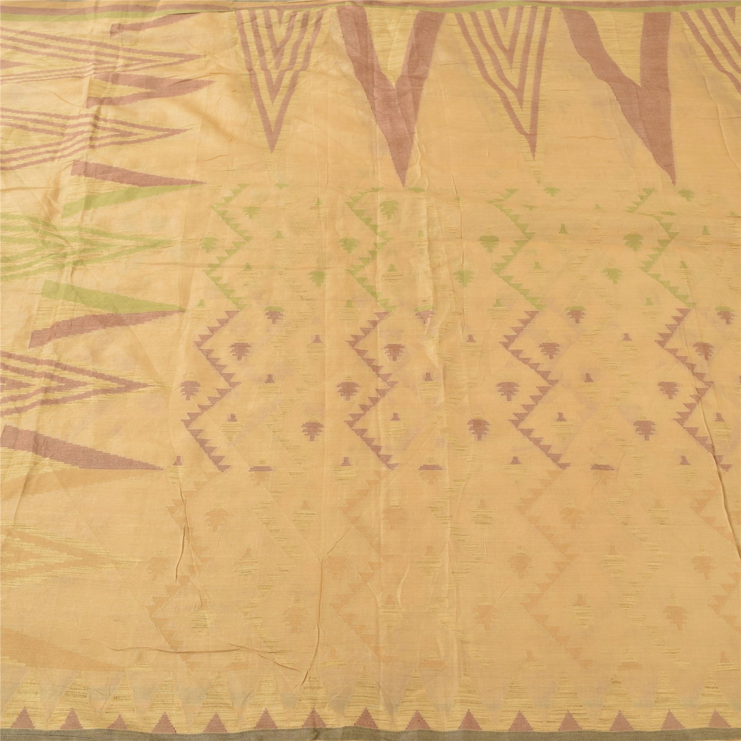 Sanskriti Vintage Indian Mustard Sarees Pure Silk Woven Ethnic Sari Craft Sustainable Fabric