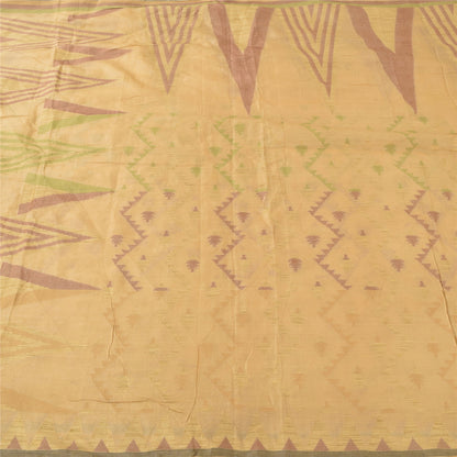 Sanskriti Vintage Indian Mustard Sarees Pure Silk Woven Ethnic Sari Craft Sustainable Fabric