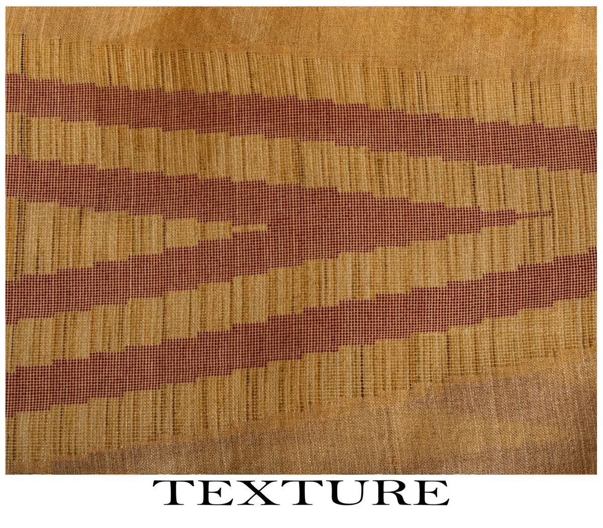 Sanskriti Vintage Tant Jacquared Woven Saree Pure Silk Beige Sari Craft Fabric