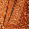 Sanskriti Vintage Brown Sarees Pure Silk Hand Beaded Premium Sari Craft Sustainable Fabric