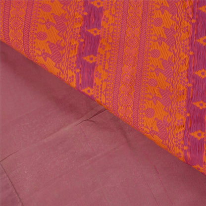 Sanskriti Vintage Indian Purple Sarees Pure Silk Woven Premium Sari Craft Sustainable Fabric
