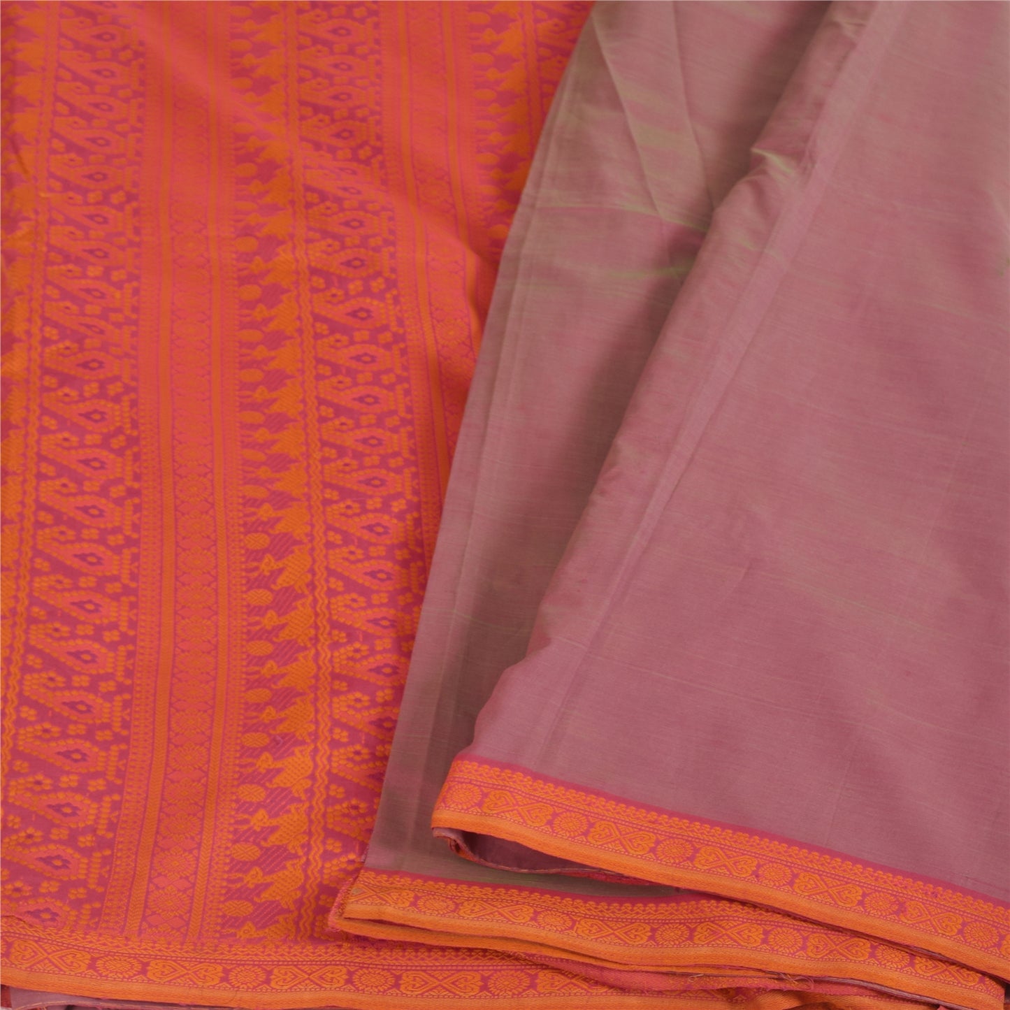 Sanskriti Vintage Indian Purple Sarees Pure Silk Woven Premium Sari Craft Sustainable Fabric