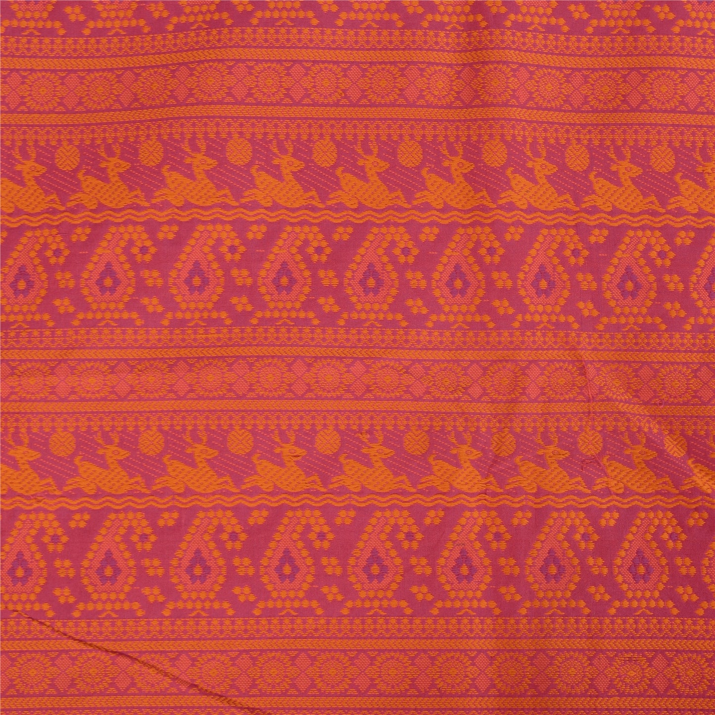 Sanskriti Vintage Indian Purple Sarees Pure Silk Woven Premium Sari Craft Sustainable Fabric