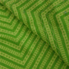 Sanskriti Vintage Sarees Green Embroidery Print Pure CrepeSari 5+yd Craft Fabric